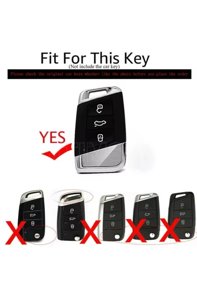 YıldızTuning Skoda Kodiaq Beyaz-Silver Anahtar Kılıfı - Resim 2