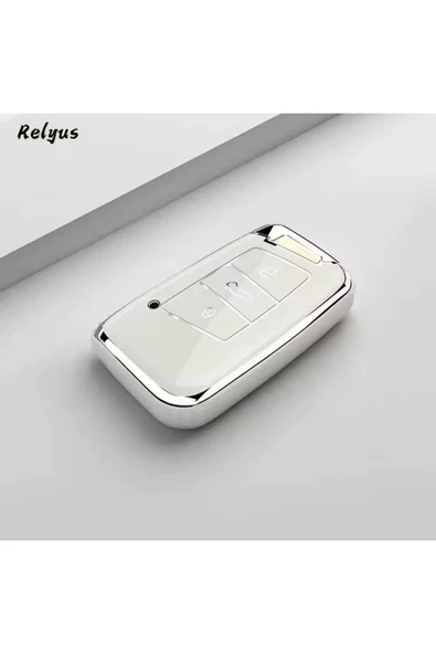 YıldızTuning Skoda Kodiaq Beyaz-Silver Anahtar Kılıfı ürün görseli