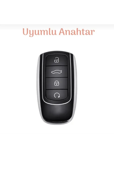 YıldızTuning Chery Omoda 5 Pro Beyaz-Gold Anahtar Kılıfı - Resim 2