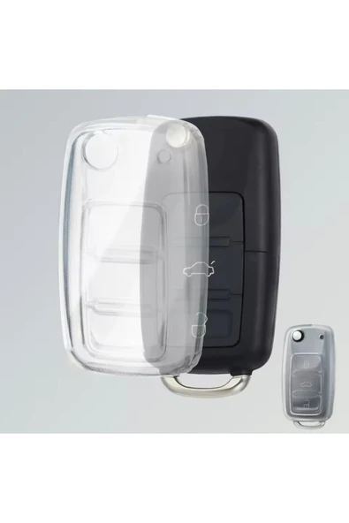 YıldızTuning Volkswagen Golf 5 Şeffaf Anahtar Kılıfı - Resim 2