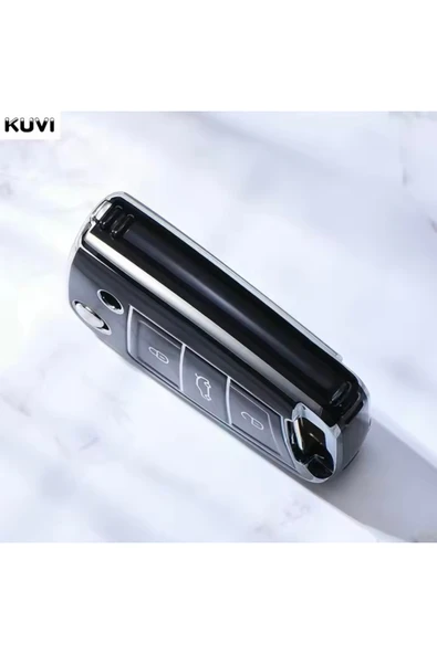 YıldızTuning Volkswagen Golf 7 7.5 Siyah-Silver Anahtar Kılıfı 2013-2020 - 2