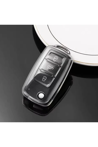 YıldızTuning Volkswagen Touraeg Şeffaf Anahtar Kılıfı ürün görseli 1