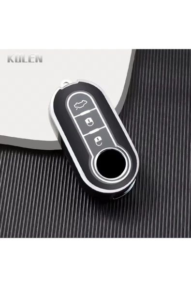 YıldızTuning Fiat Punto Anahtar Kılıfı Siyah Silver - Resim 2