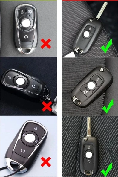 YıldızTuning Opel Astra K Sustalı Tip Anahtar Koruma Kılıfı Kırmızı Renk - Resim 2