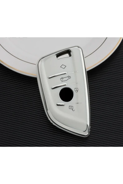 YıldızTuning Bmw G01 Parlak Beyaz Silver Anahtar Kılıfı - Resim 2