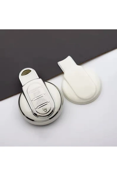 YıldızTuning Mini Cooper Countryman F60 Beyaz-Silver Anahtar Kılıfı ürün görseli 1