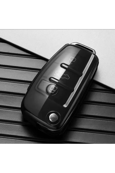 YıldızTuning Audi A1 Premium Şeffaf Füme Anahtar Kılıfı ürün görseli