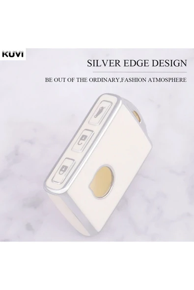 YıldızTuning Volvo S90 Lüx Beyaz Anahtar Kılıfı - Resim 2