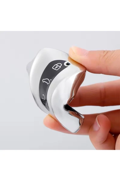 YıldızTuning Volkswagen Golf 8 Anahtar Kılıfı Parlak Gümüş 2021-2025 - Resim 3