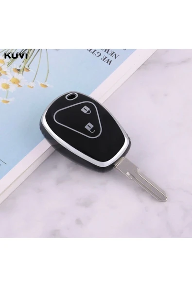 YıldızTuning Renault Laguna Anahtar Kılıfı 2 Buton Siyah Renk - Resim 2
