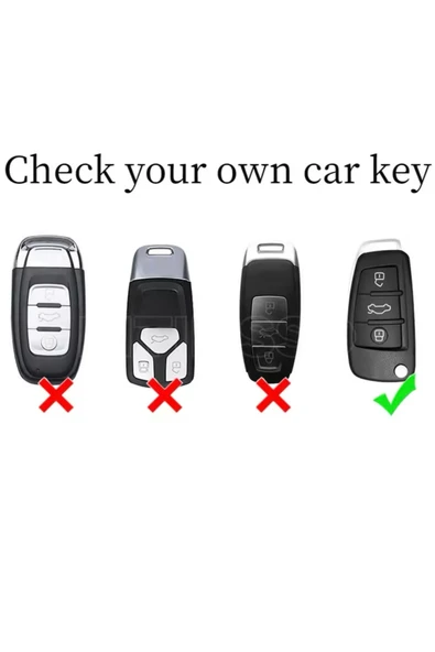 YıldızTuning Audi A3 8P 8L Beyaz-Gold Anahtar Kılıfı - Resim 2