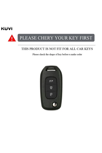 YıldızTuning Renault Kadjar Captur Megane Sandero Logan Clio Anahtar Kılıfı Gold Beyaz - Resim 2