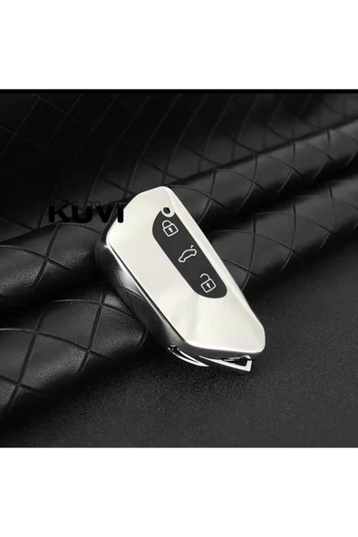 YıldızTuning Volkswagen Golf 8 Anahtar Kılıfı Parlak Gümüş 2021-2025 - Resim 2