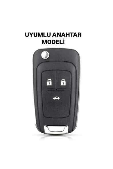 YıldızTuning Opel Mokka Beyaz Silver Anahtar Kılıfı - Resim 2