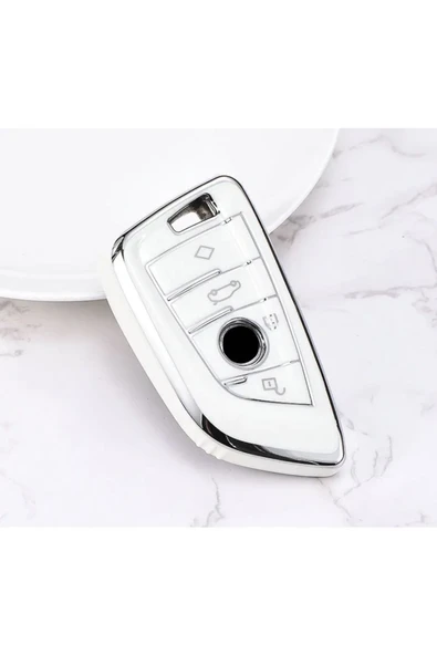 YıldızTuning Bmw G01 Parlak Beyaz Silver Anahtar Kılıfı ürün görseli