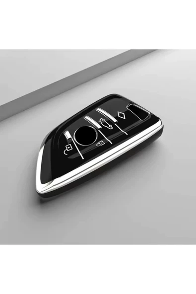 YıldızTuning Bmw 7 Serisi G11 Siyah-Silver Anahtar Kılıfı - Resim 3