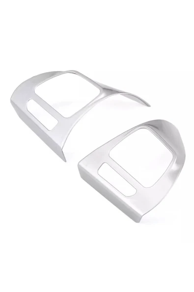 YıldızTuning Vw Tiguan 2011-2015 Direksiyon Tuş Çerçevesi Plastik Gümüş Gri - 2