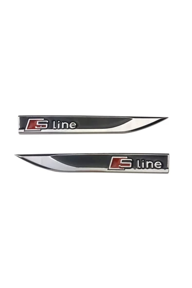 Universal Sline Çamurluk Logosu Arması Siyah-Krom - 1