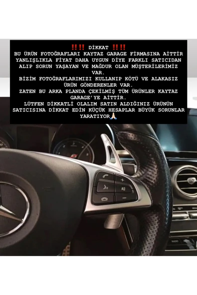 kaytaz MERCEDES 2015+ F1 KULAKÇIK PADDLE SHİFT GÜMÜŞ W205 W213 W117 W176 - 1