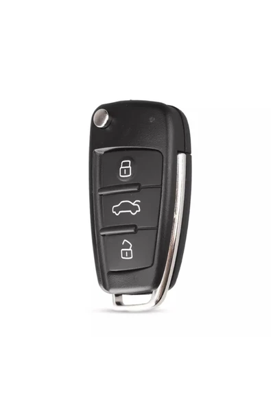 YıldızTuning Audi A5 Anahtar Kılıfı Lüx Parlak Gümüş Renkli - Resim 2