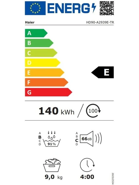 HAİER HD90-A2939E-TR 9 kg Wi-Fi Bağlantılı Isı Pompalı Kurutma Makinesi - 4
