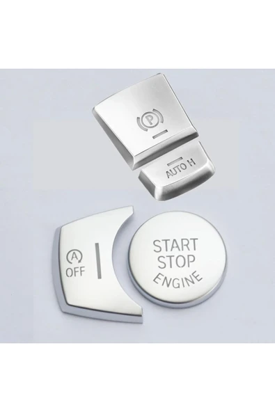 YıldızTuning Bmw F10 Start Stop + El Freni Tuş Kaplama Buton Yenileme Parçası - 1