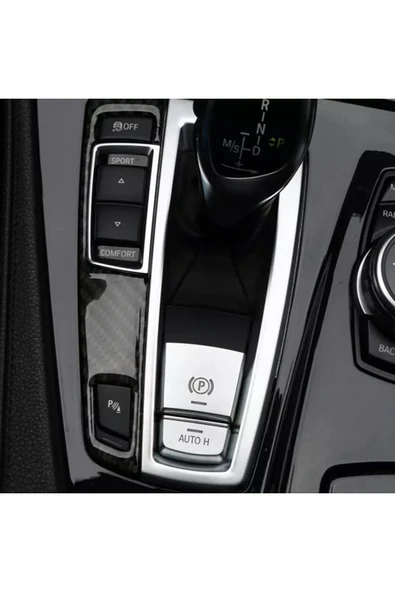 YıldızTuning Bmw F10 Start Stop + El Freni Tuş Kaplama Buton Yenileme Parçası - 3