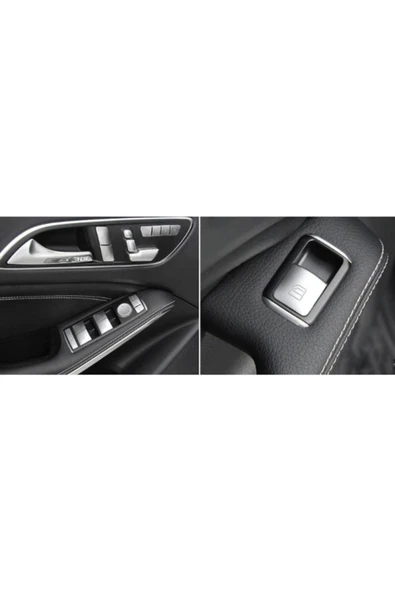 Next Oto Mercedes W204 Cam Düğme Kromu W212 Ayna Ayar Düğme Kromu Uyumlu - 3
