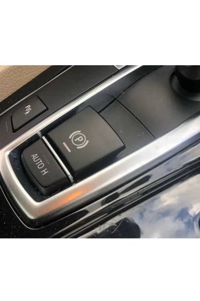 YıldızTuning Bmw 5 Serisi F10 El Freni Park Buton Tuş Siyah 2011-2017 - 2