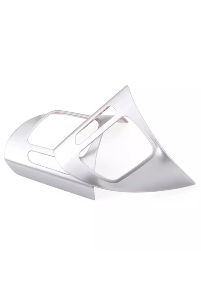 YıldızTuning Vw Tiguan 2011-2015 Direksiyon Tuş Çerçevesi Plastik Gümüş Gri - 3