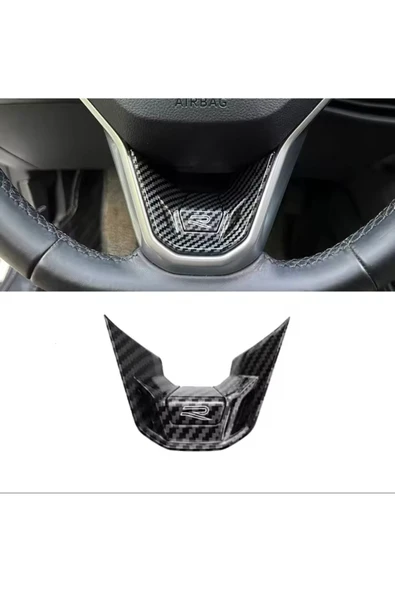 YıldızTuning VW Caddy Direksiyon R Logo Karbon 2021-2025 - 1
