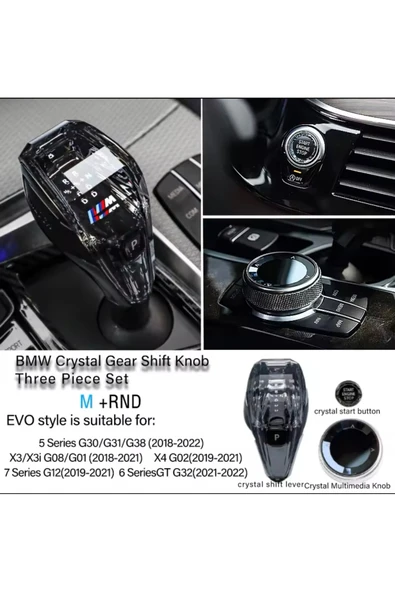 YıldızTuning Bmw 7 serisi G12 Kristal Vites Topuzu 2019-2021 - 1