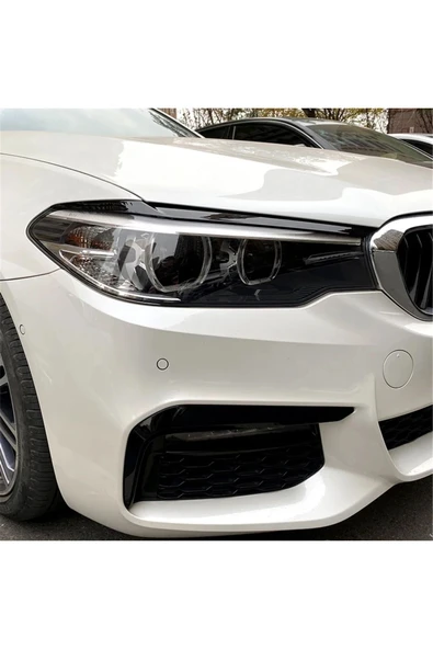 YıldızTuning Bmw G30 Far Üstü Piano Black Siyah Kaplama Kaşı - 2