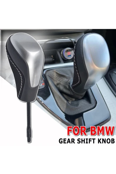 YıldızTuning Bmw E39 Vites Topuzu Alcantara Deri Gümüş OEM 1996-2003 - 1