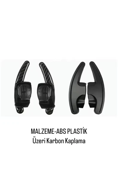 YıldızTuning Golf 5 6 Passat B6 B7 CC Scirocco Beetle Karbon Direksiyon F1 Kulakçık Vites Mini ürün görseli 1