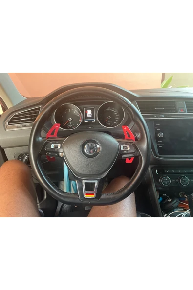 vagparts Golf Mk7 Kırmızı F1 Vites Kulakçıkları - Golf 7 F1 Direksiyon Kulakcık Pedal - 2