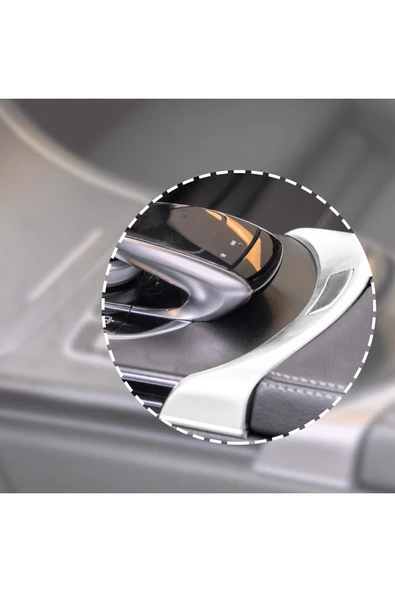 Universal Mercedes-Benz C Serisi W205 Orta Kol Dayama Açma Düğmesi + Orta Konsol Bardaklık Çerçevesi Krom - 5