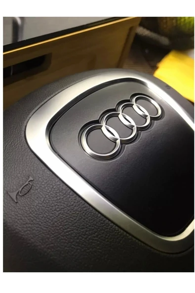 YıldızTuning Audi A8 D3 2007-2010 Uyumlu Direksiyon Logosu Çerçevesi Göbeği - 2