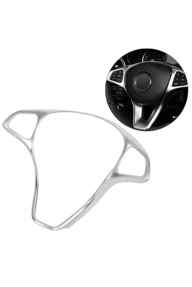 YıldızTuning Mercedes GLE W166 Direksiyon Tuş Çerçevesi Krom 2015-2018 - 2