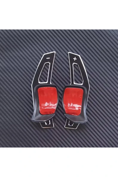 YıldızTuning Golf 5 6 Passat B6 B7 CC Scirocco Beetle Siyah Direksiyon F1 Kulakçık Vites Mini ürün görseli 1