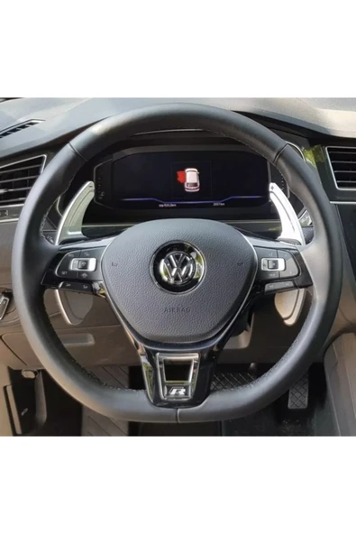 YıldızTuning Tiguan 2016-2020 Gümüş F1 Direksiyon Kulakçık - Resim 2