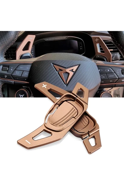 YıldızTuning Cupra Formentor F1 Kulakçık Bronz Vites Pedalı Shifter Metal - 1