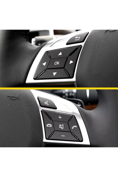 YıldızTuning Mercede  E Serisi W212 Direksiyon Tuş Kaplaması Siyah 2013-2016 - Resim 4