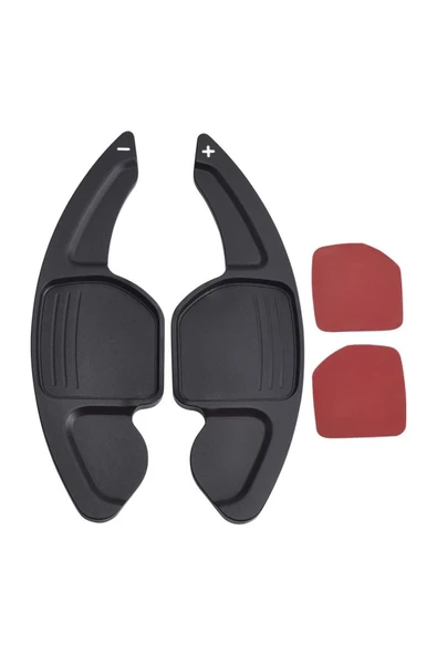 YıldızTuning Audi A42013-2016 Siyah F1 Direksiyon Kulakçık - Resim 4