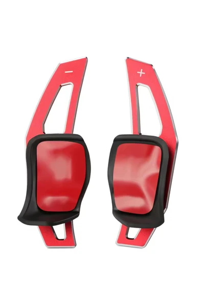 YıldızTuning Golf 5 6 Passat B6 B7 CC Scirocco Beetle Kırmızı Direksiyon F1 Kulakçık Vites Mini - Resim 3