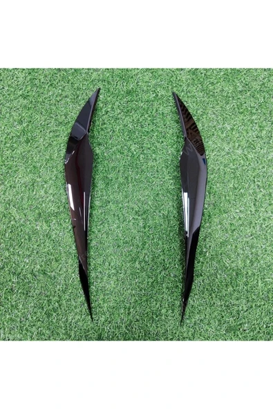 YıldızTuning Bmw F30 Far Üstü Kaşı Piano Black Kaplama 2012-2018 - 5