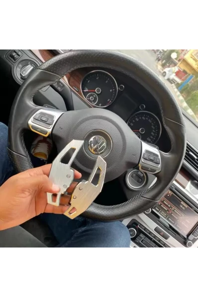 YıldızTuning Golf 5 6 Passat B6 B7 CC Scirocco Beetle Gri Direksiyon F1 Kulakçık Vites Mini - Resim 3