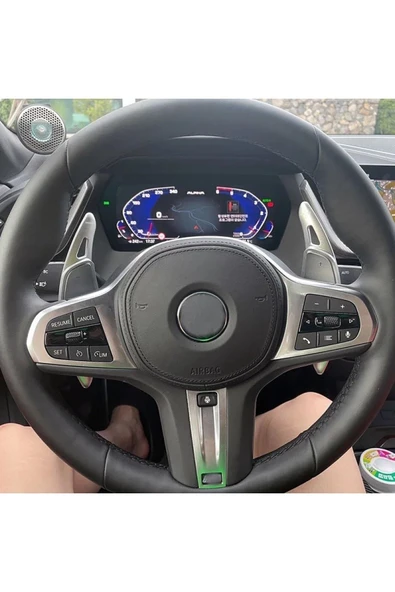 YıldızTuning Bmw X5 G05 F1 Direksiyon Kulakçık Gümüş Renk - Resim 2