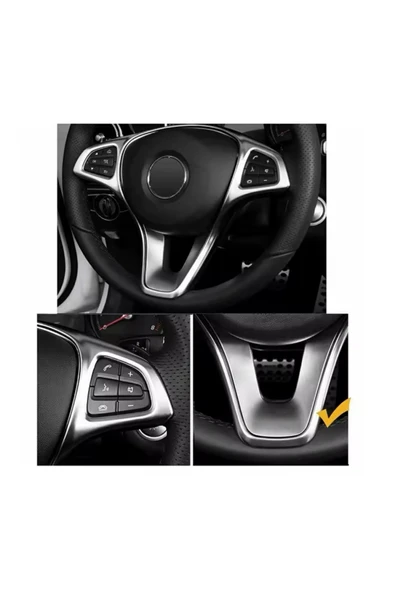 YıldızTuning Mercedes B W246 Direksiyon Tuş Çerçevesi Krom  2015-2018 - 4