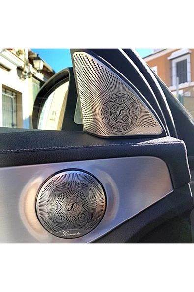 YıldızTuning Mercedes Burmester Haporlör Tweeter Kapakları Set W205 2015-2021 - Resim 3